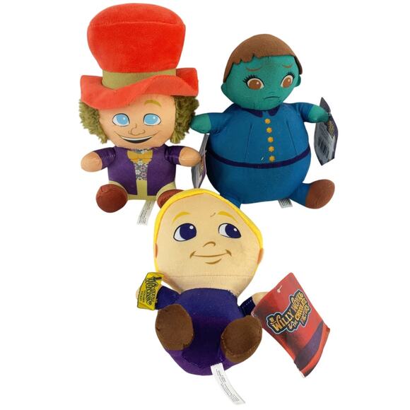 Toy Factory Willy Wonka Charlie Chocolate Factory Violet Beaureguarde Plush Set